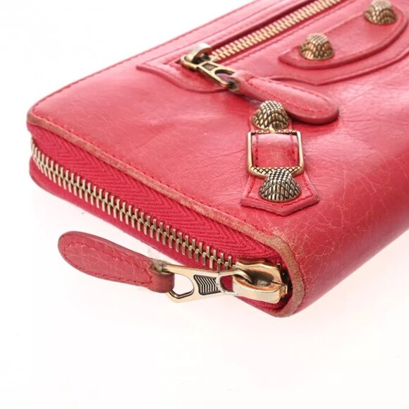 BALENCIAGA Zip Around long wallet Pink Long wallet - Picture 4 of 12